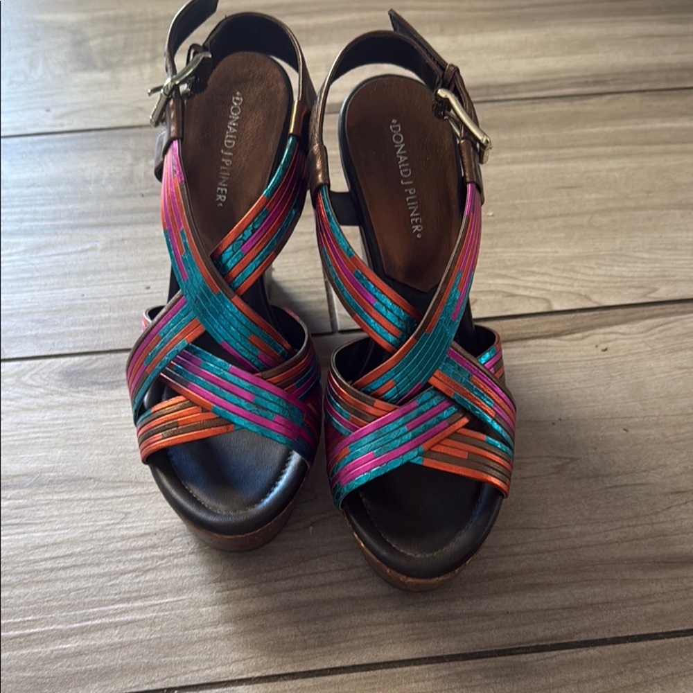 Donald J. Pliner Women's Colorful Strappy Platform Sandals